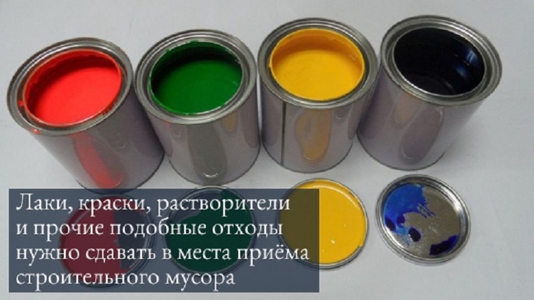 экологически опасные отходы - краски